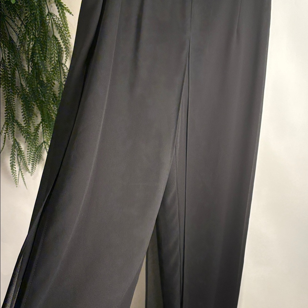 Elegant Black Wide Leg Women's Pants